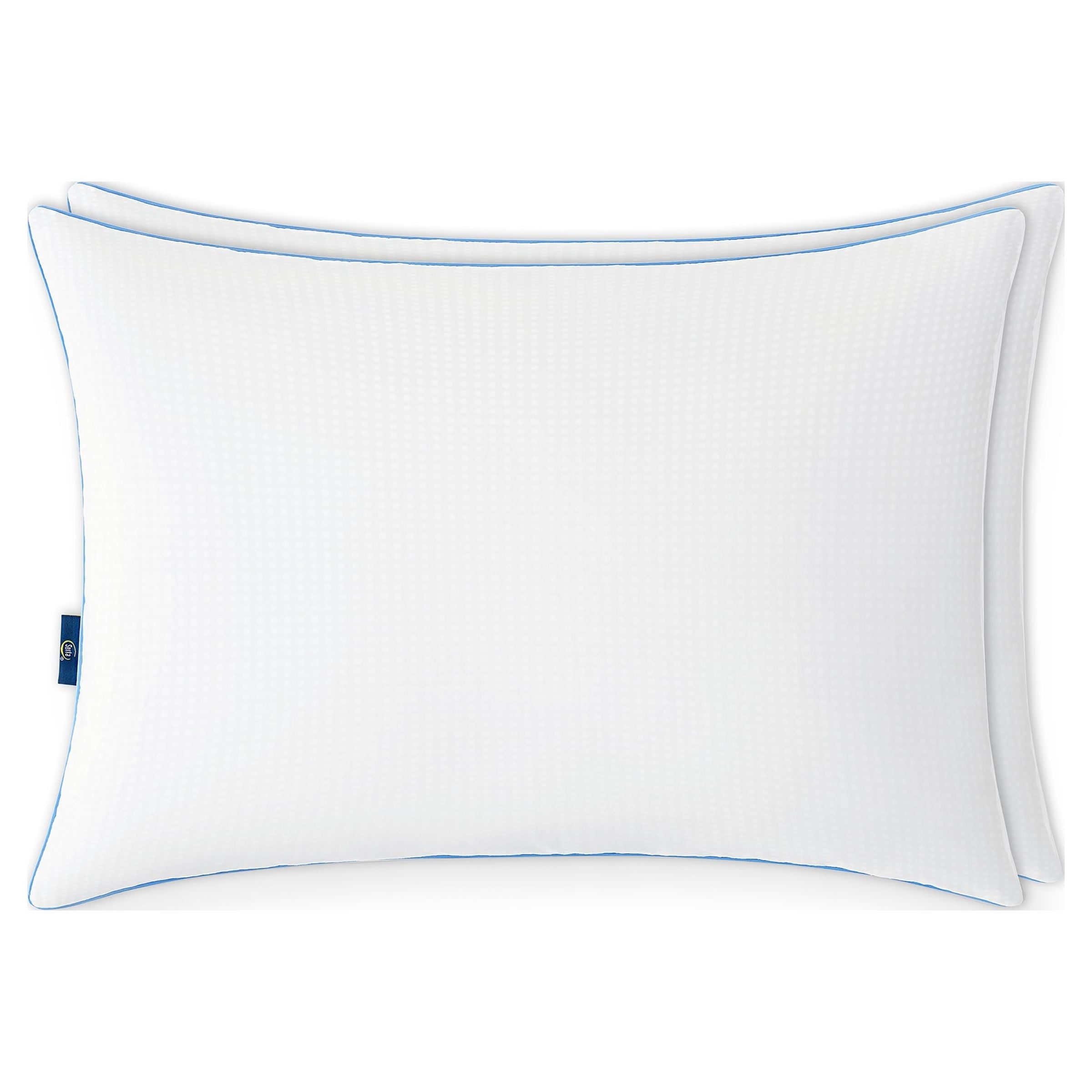 Decorative Plump Cool Nites Bed Pillow, Standard/Queen, 2 Pack - Ergonomic Memory Foam Pillow for Neck Pain Support Detail