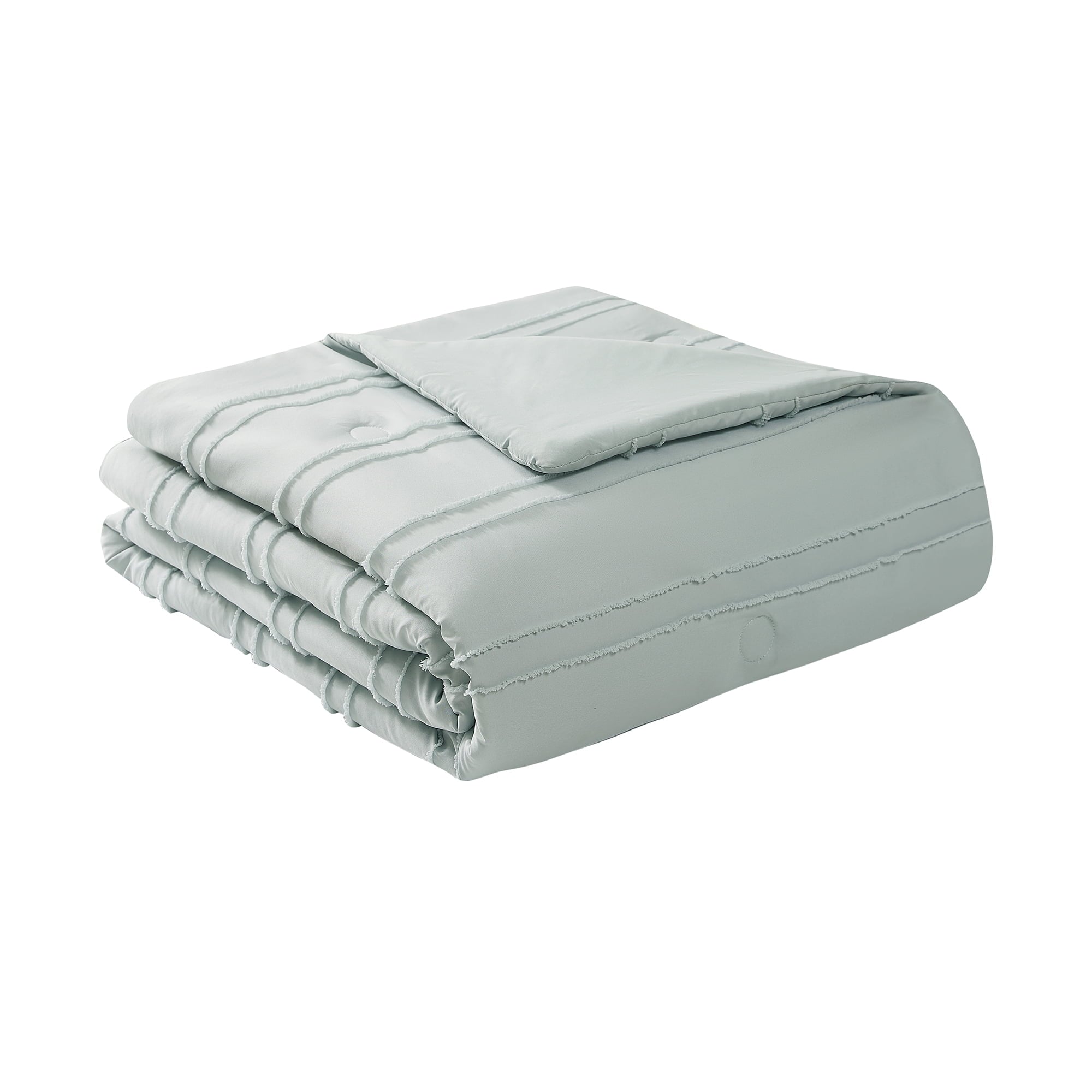 Luxurious Quilted Mint 10 Piece Bed in a Bag Comforter Set with Sheets, Queen - All-Season Down Alternative Comforter Insert Detail