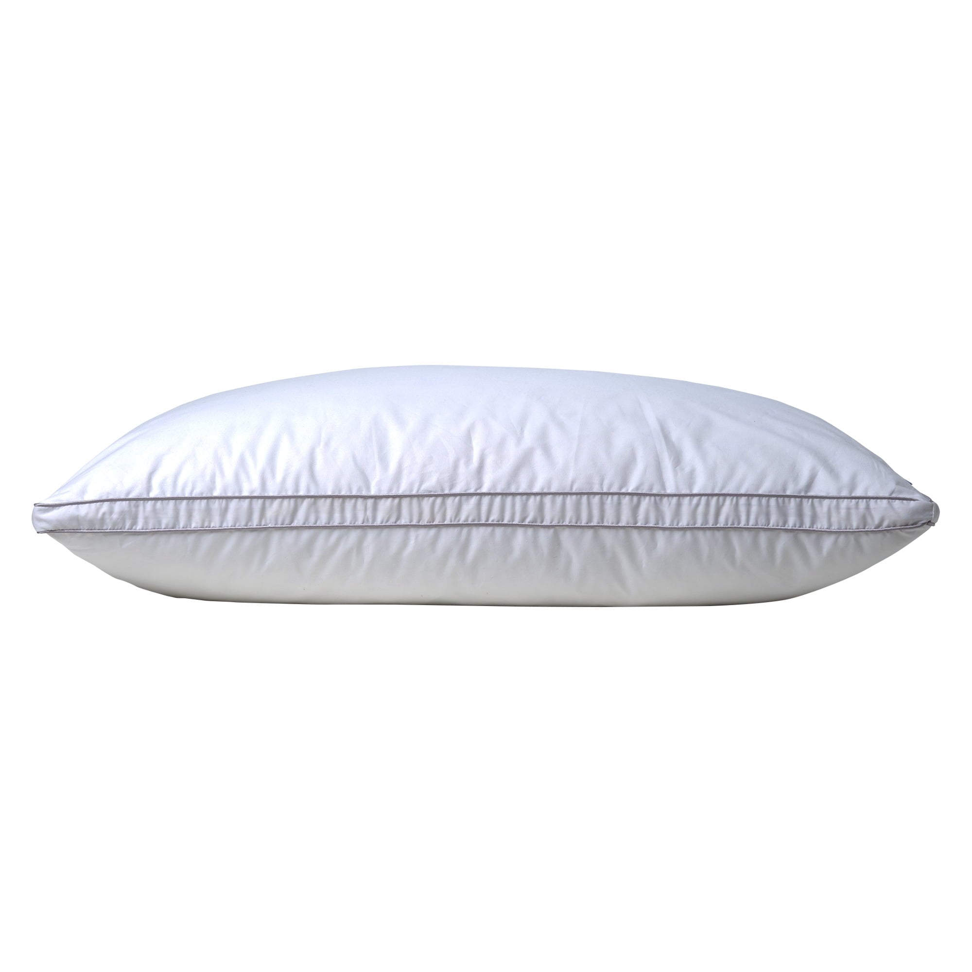 Decorative Plump Linen Premium Goose Down Feather Pillow for Bed, Soft & Supportive, Standard Size, White - Ergonomic Memory Foam Pillow for Neck Pain Support Detail