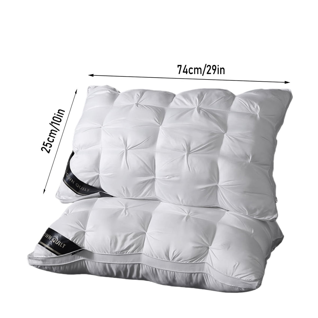 Orthopedic Support 2-Pack 3-Line Grid Bed Pillow (20.1" x 13.97") - Soft, Breathable and Hypoallergenic - Hotel Quality Plush Sleeping Pillows Detail