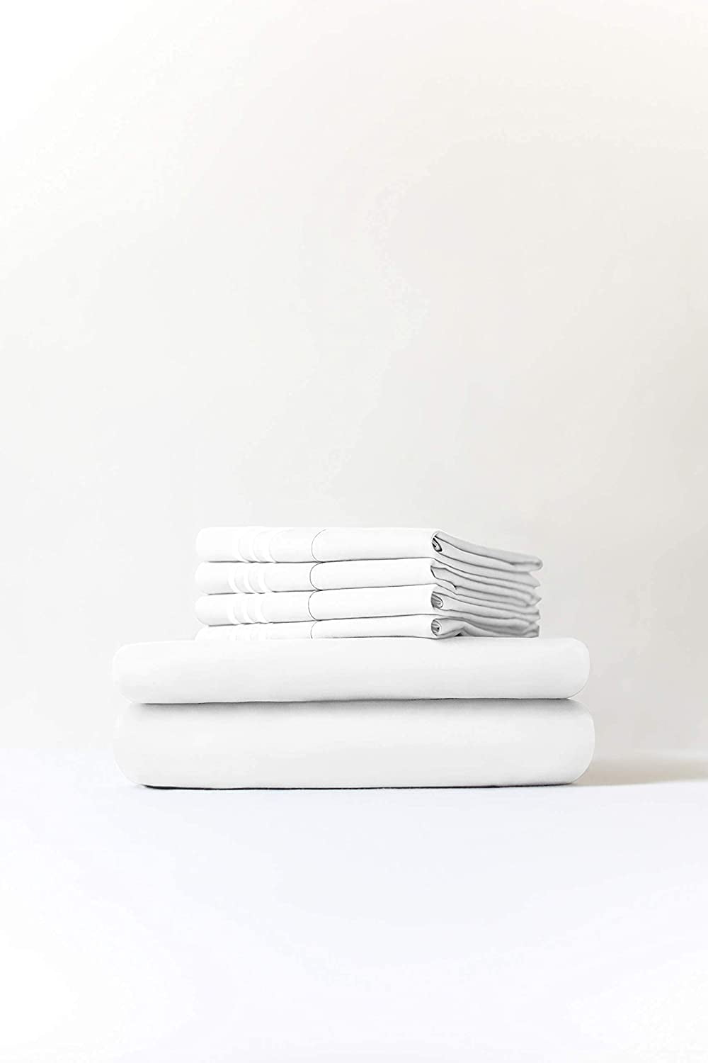 Wrinkle-Resistant 6-Piece Breathable and Cooling Sheet Set With Extra Matching Pillowcases - King Size Bed Sheets Fits 8"-16... - Luxury Bed Sheet Set with Deep Pockets Detail