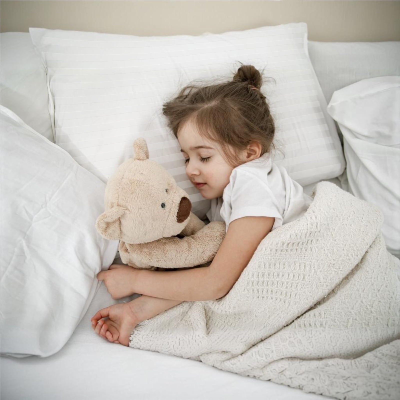 Decorative Plump 100% Cotton Kids Size Bed Pillows Set of 2 - Premium Down Alternative Cooling Pillows for Side, Back, and Stomach Sle... - Decorative Throw Pillow Cushion for Sofa & Bed Detail