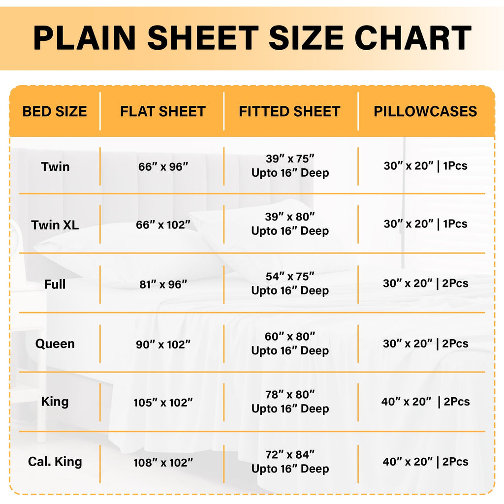 Cooling Sateen Size Sheet Set, 4-Piece Plain Soft Microfiber – Deep Pocket Bed Sheets, Includes 1 Fitted Sheet, 1 Flat Sheet, 2 Pill... - Luxury Bed Sheet Set with Deep Pockets Detail