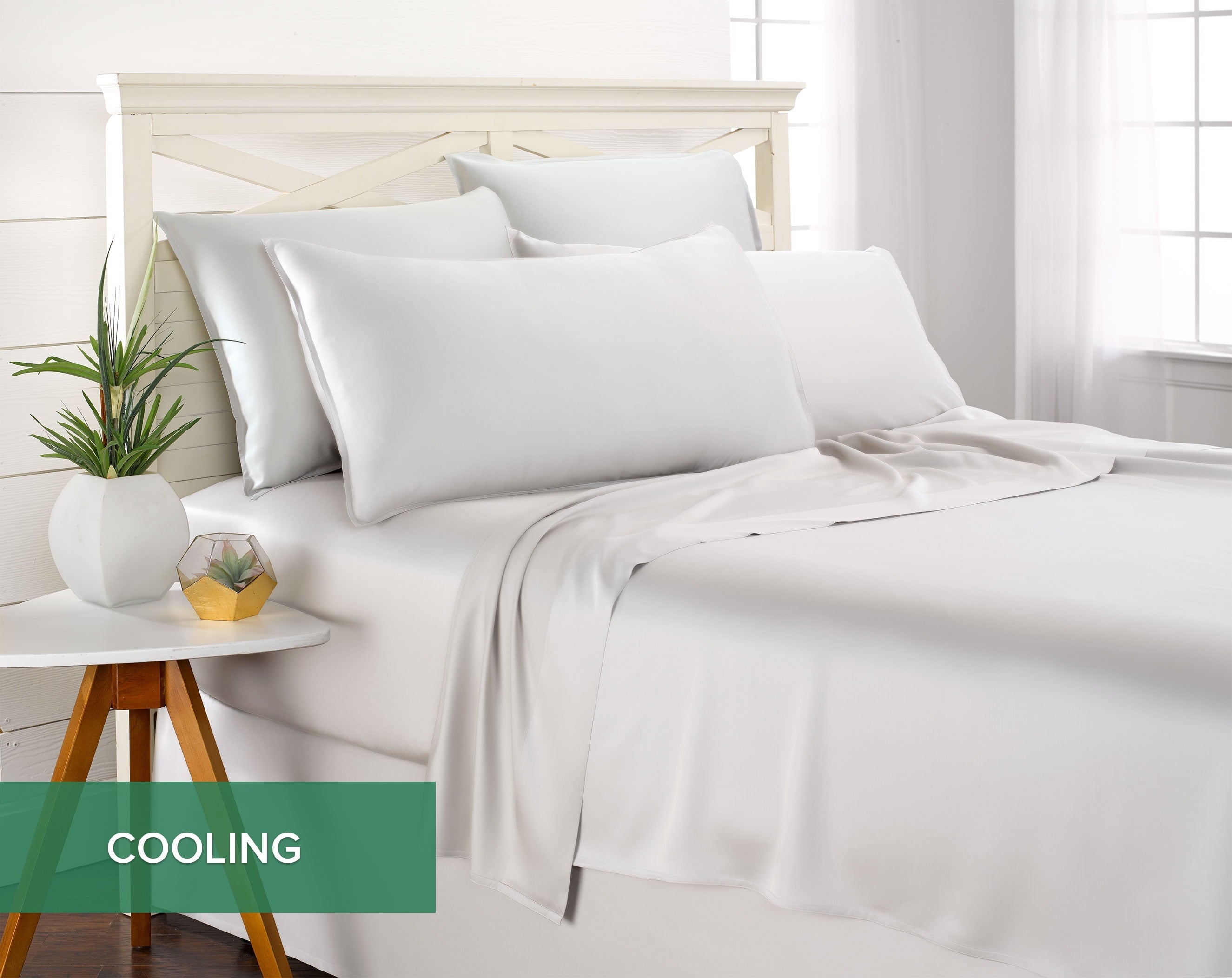Ultra-Soft Sheets King Size Bed Sheet 4 Piece Set, Genuine 100% Organic Bamboo Viscose, Luxuriously Soft & Cooling, Double Stitc... - Cooling Hotel Quality Bedding Sheets and Pillowcases Detail