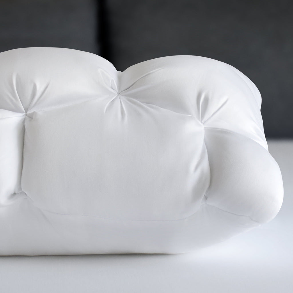 Ergonomic Memory Foam Down Alternative Cloud Luxe Bed Pillows, Standard/Queen - Adaptive Huggable Core (2 Pack) - Decorative Throw Pillow Cushion for Sofa & Bed Detail