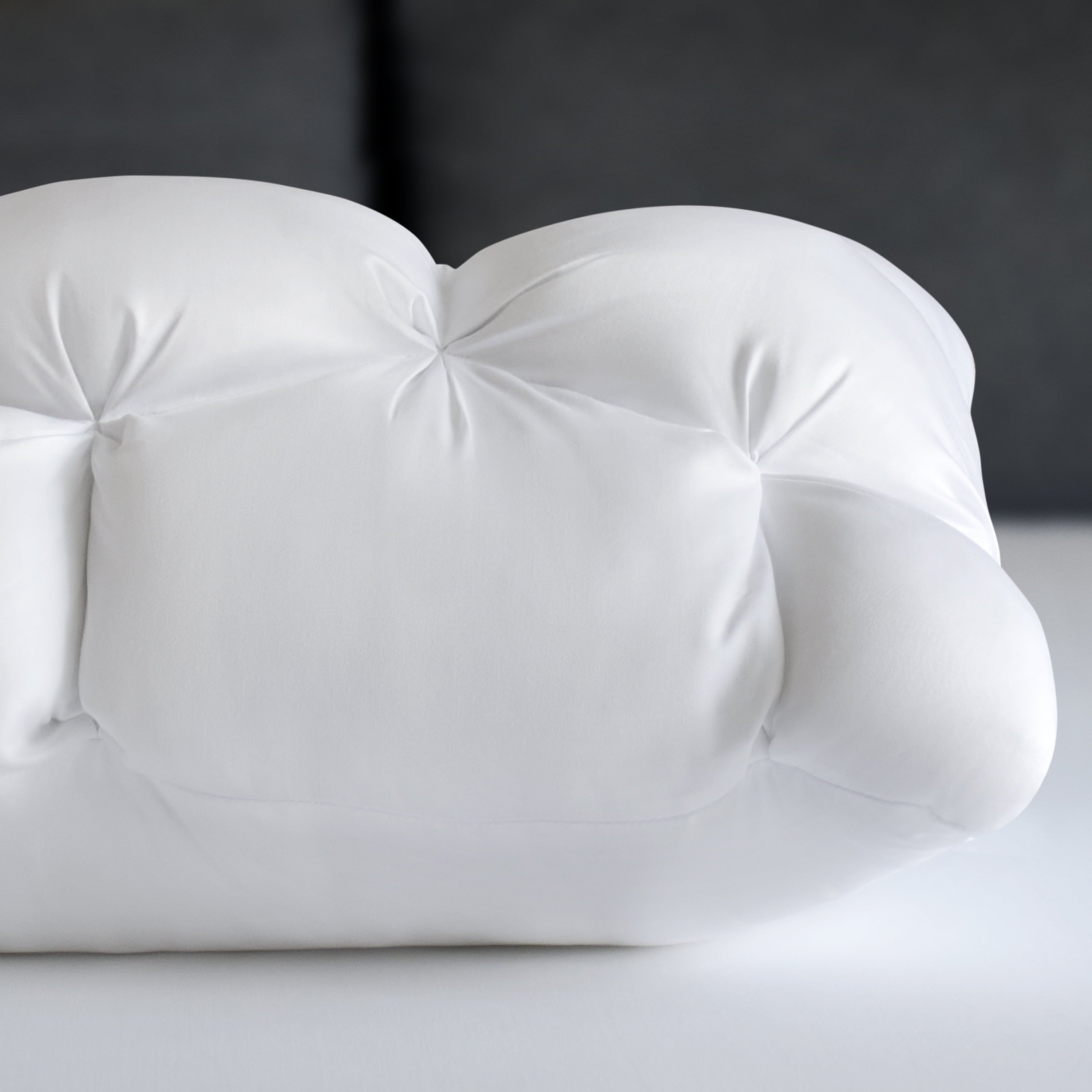 Ergonomic Memory Foam Down Alternative Cloud Luxe Bed Pillows, Standard/Queen - Adaptive Huggable Core (2 Pack) - Decorative Throw Pillow Cushion for Sofa & Bed Detail