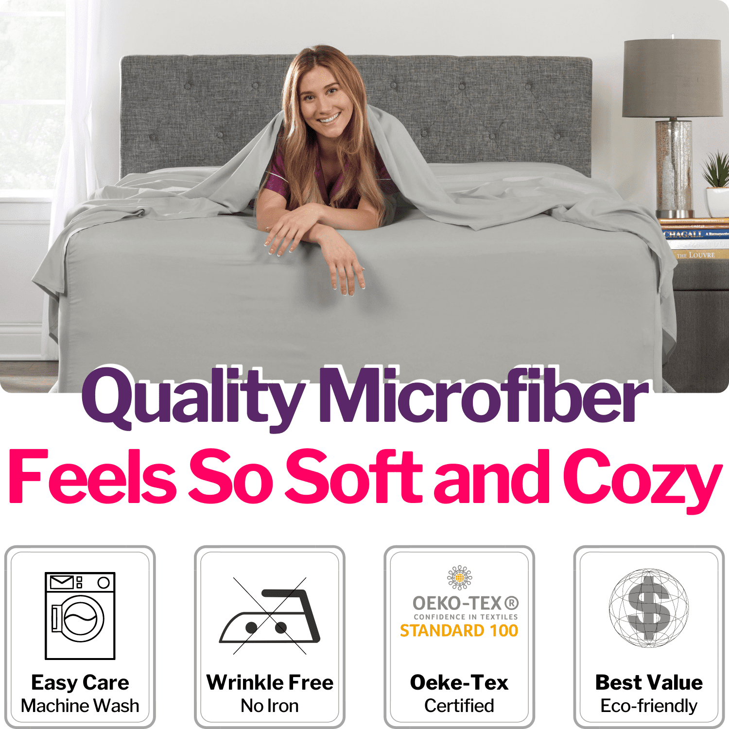 Wrinkle-Resistant Bedding 21” King Extra Deep Pocket Sheets - Deep King Fitted Sheet - Super And Ultra Deep Sheet - For Deep Mattress -... - Cooling Hotel Quality Bedding Sheets and Pillowcases Detail