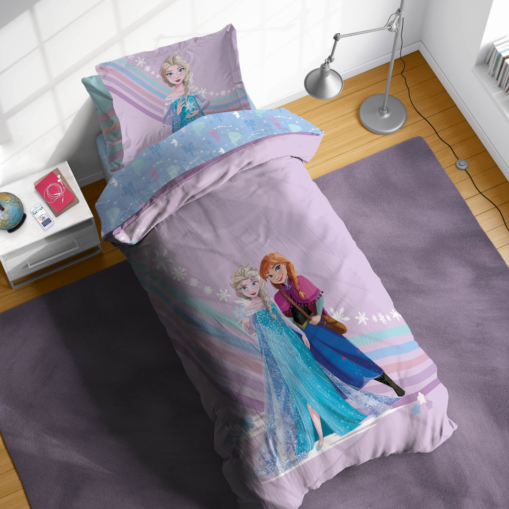Fluffy Down Alternative The Poet Inside 5 Piece Twin Size Kids Comforter Set wth Sham - Super Soft Elsa Bed Set for Kids - Cloud-Like Soft Lightweight Bed Comforter Detail