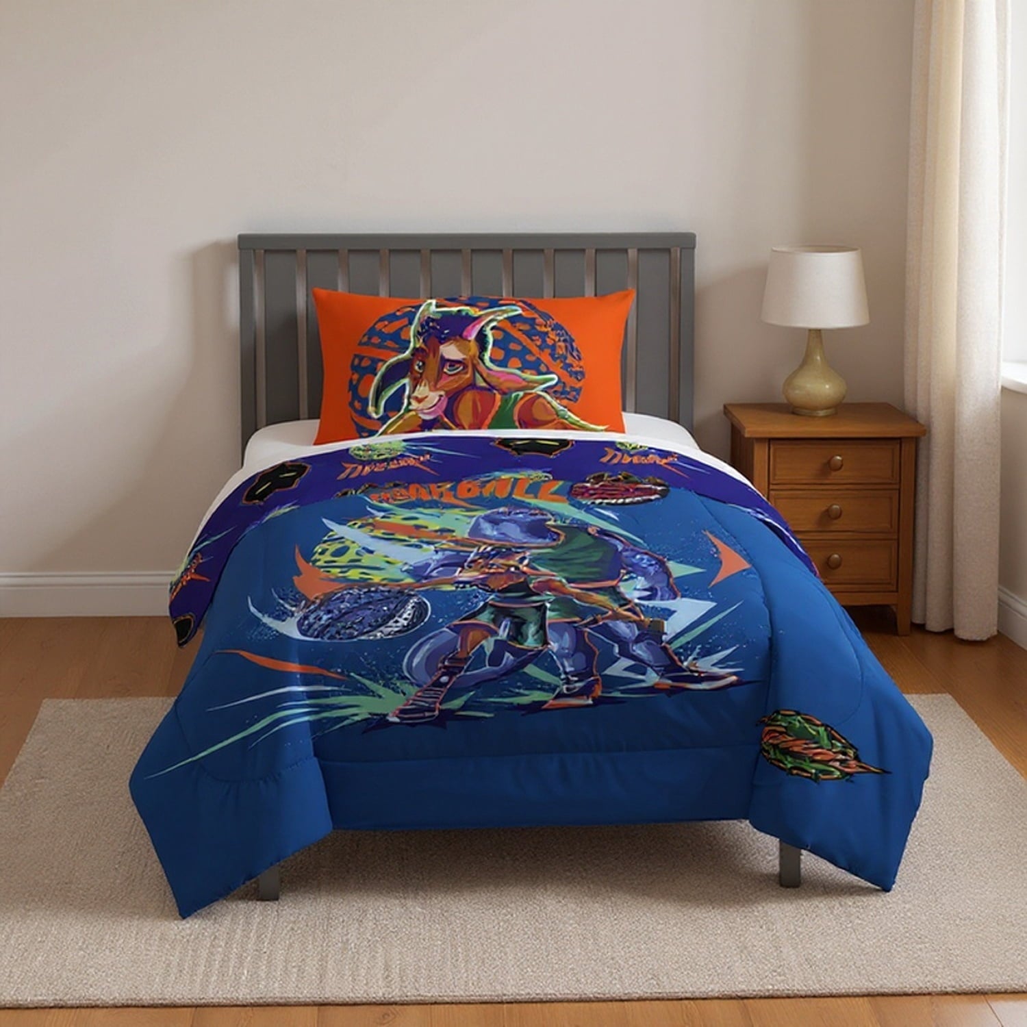 Heavyweight Warmth 2 Piece Twin/Full Kids Reversible Comforter and Pillowcase Bedding Set, Multicolor,Twin/Full - Hypoallergenic Ultra-Fluffy Quilt for Winter Detail