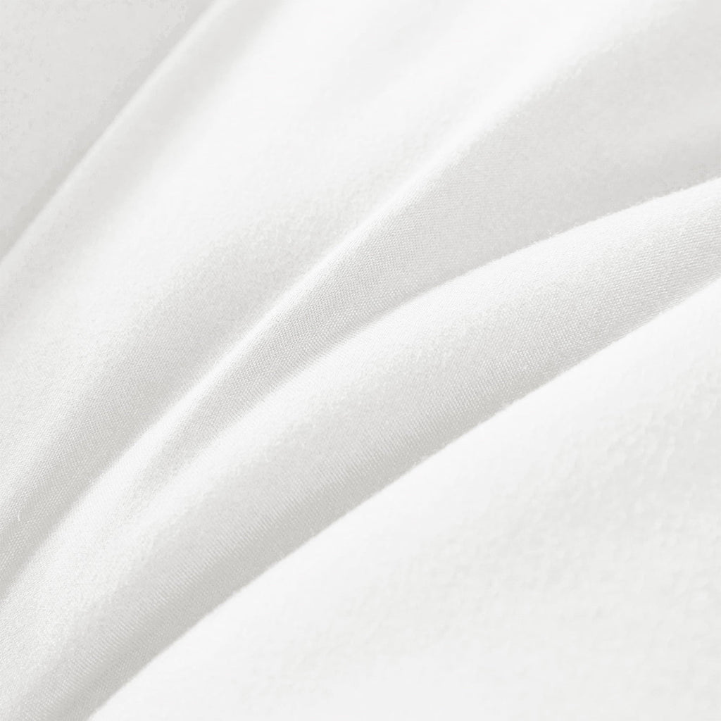 Fluffy Down Alternative Queen Comforter Set White, 3-Piece Solid Comforter Duvet Insert with Corner Tabs, Lightweight Bedding Down Alternativ... - All-Season Down Alternative Comforter Insert Detail