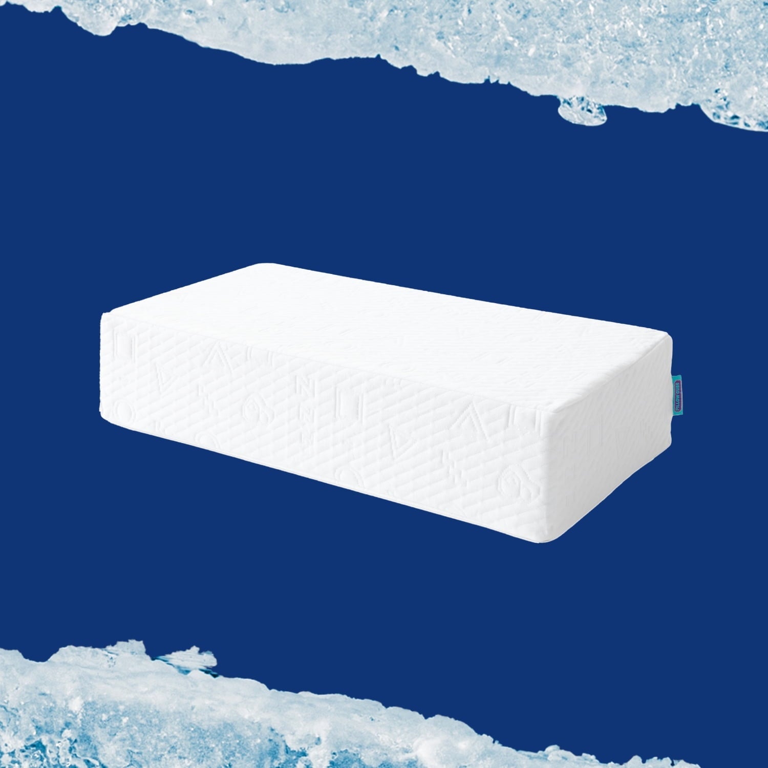 Ergonomic Memory Foam (2 pack) Ice Cube Cooling Memory Foam Bed Pillow (1 Count) - Hotel Quality Plush Sleeping Pillows Detail