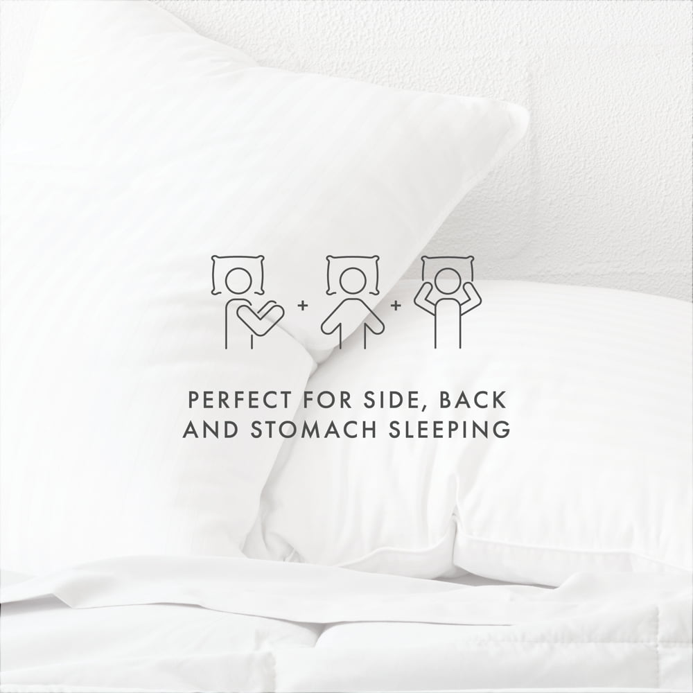 Fluffy Shredded Bed Pillow 2-Pack Standard/Queen Size For All Sleep Styles - Back, Side and Stomach Sleepers - Ergonomic Memory Foam Pillow for Neck Pain Support Detail