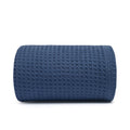 Reversible Sherpa Twin Waffle Throw Blanket for Couch (68" x 92"), 100% Cotton Throw Blankets for Bed, Waffle Blanket for Bed (Navy) - Cozy Fleece Throw Blanket for Couch & Bed - Default Title