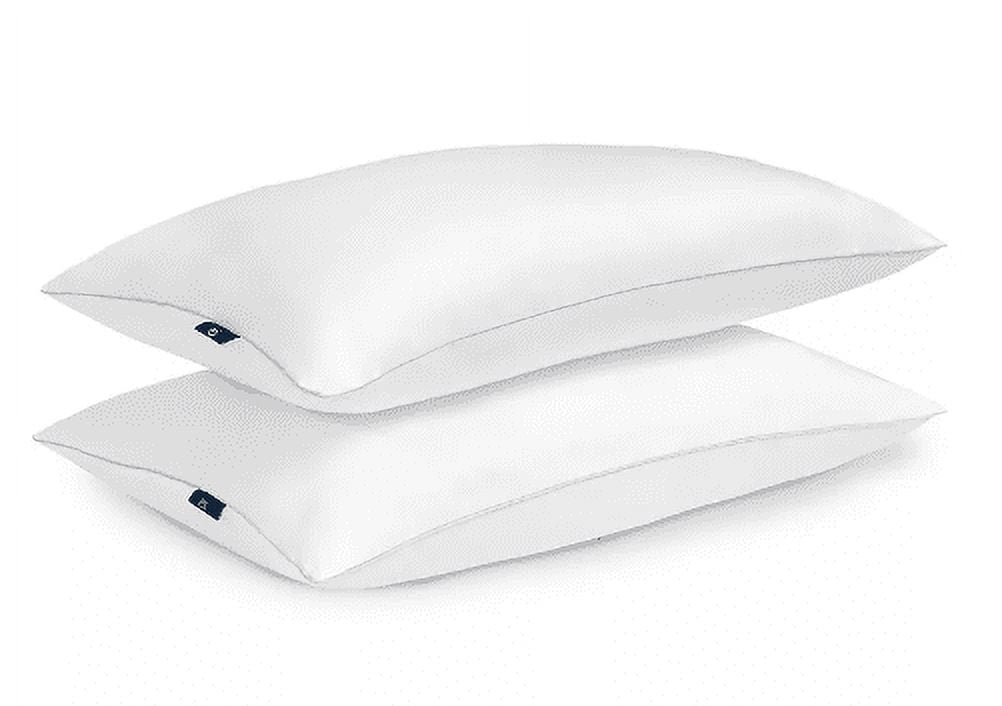 Fluffy Shredded Queen Microfiber Polyester Bed Pillows Hypoallergenic (2 Count) - Orthopedic Shredded Foam Bed Pillow Set Detail