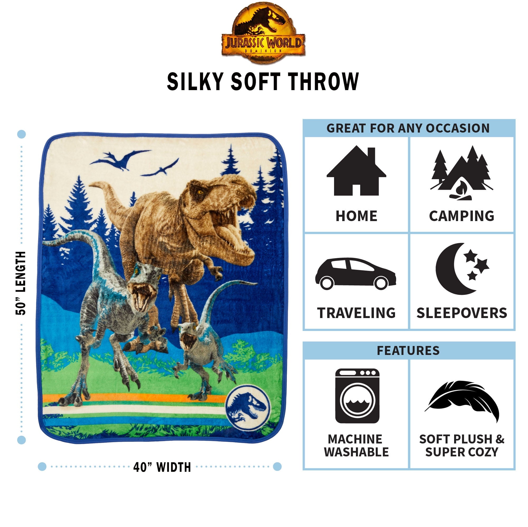 Lightweight Warm Kids Silky Soft Plush Throw Blanket, 40" x 50" - Cozy Fleece Throw Blanket for Couch & Bed Detail