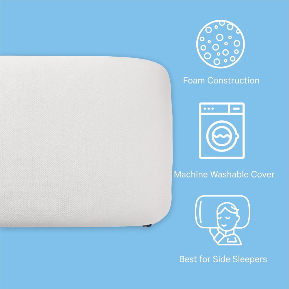 Decorative Plump Essential Cooling Foam Pillow, Standard - Ergonomic Memory Foam Pillow for Neck Pain Support Detail