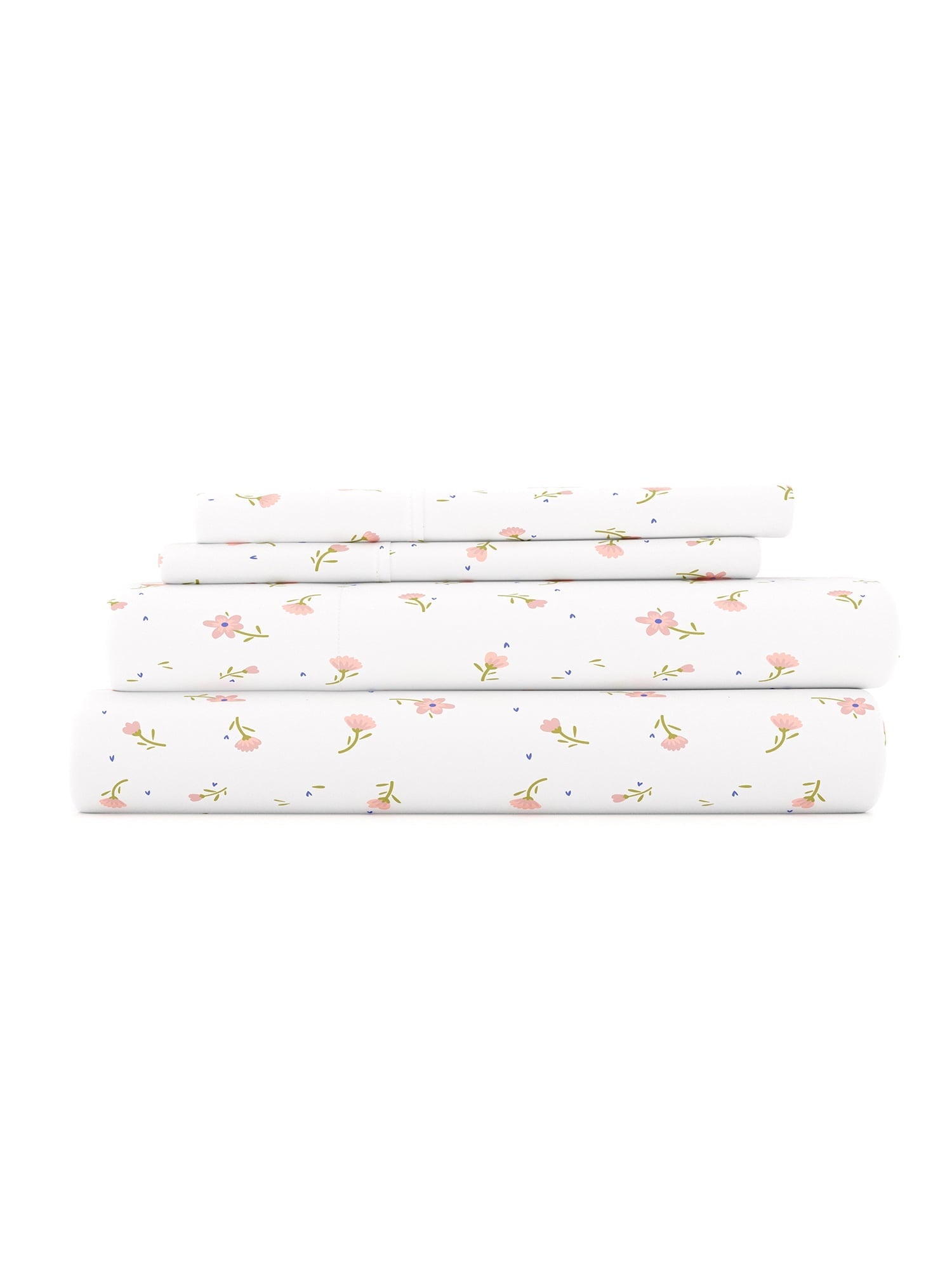 Ultra-Soft Ultra Soft & Breathable Wrinkle Free Bed Sheets Set - Floral Pink Farmhouse Patterned for Twin Size Bedding - Premium Ultra-Soft Pillowcase Pair for Sleeping Detail