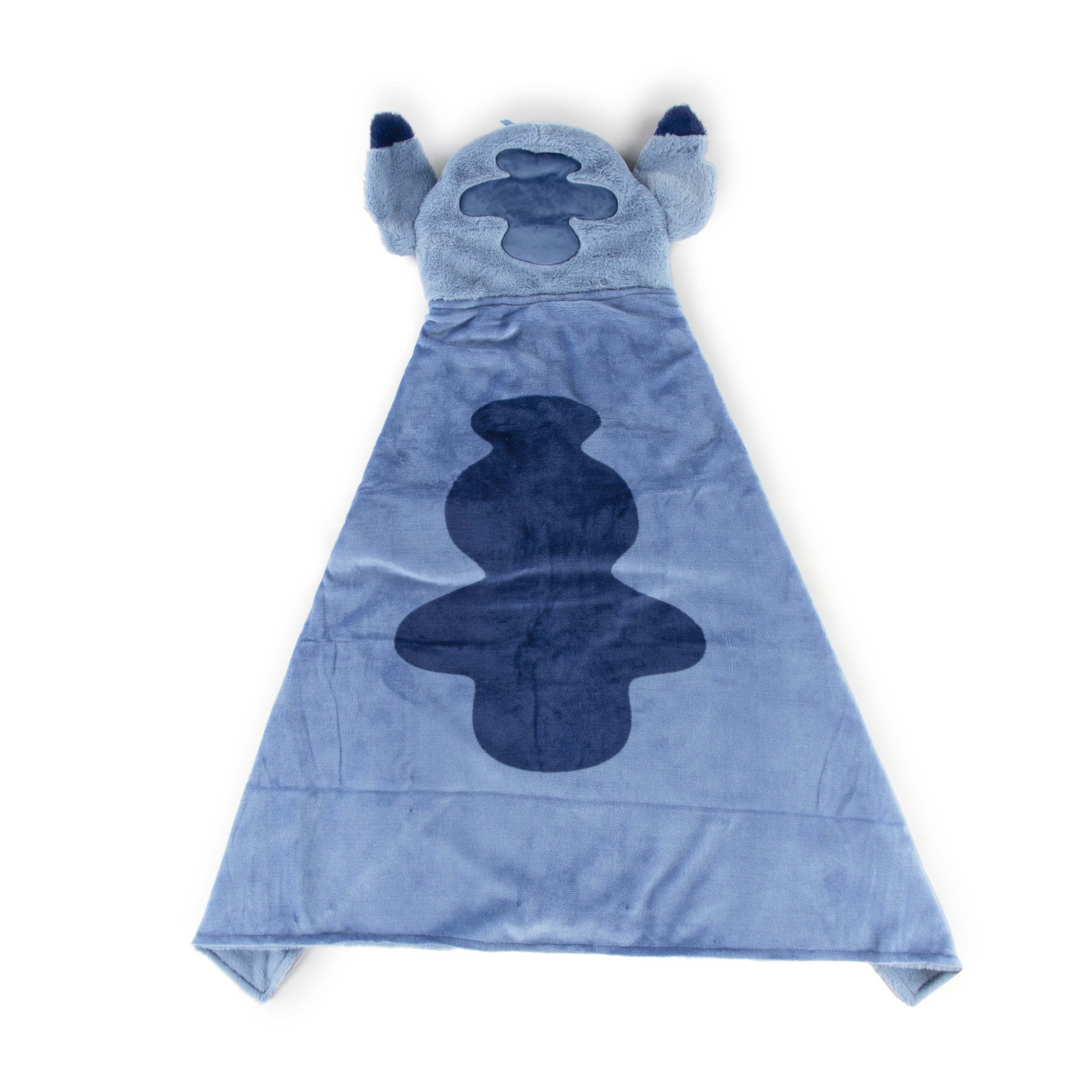 Cozy Fleece Stitch Kids Hooded Silk Touch Throw Blanket, Polyester Faux Fur, Blue, 54" x 40" - Cozy Fleece Throw Blanket for Couch & Bed Detail