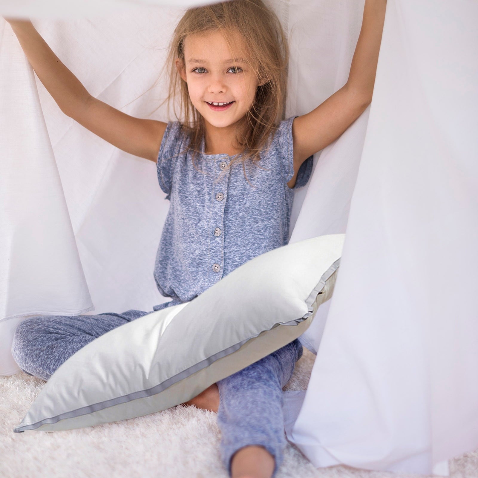 Orthopedic Support Bed Pillows for Sleeping, Soft and Supportive Bed Pillow Hotel Collection Pillow, Comfortable Pillow for Side and Bac... - Orthopedic Shredded Foam Bed Pillow Set Detail