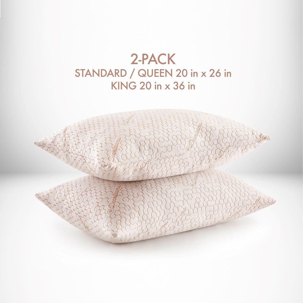 Ergonomic Memory Foam Cozy Copper Infused Bed Pillow Standard, White - Ergonomic Memory Foam Pillow for Neck Pain Support Detail