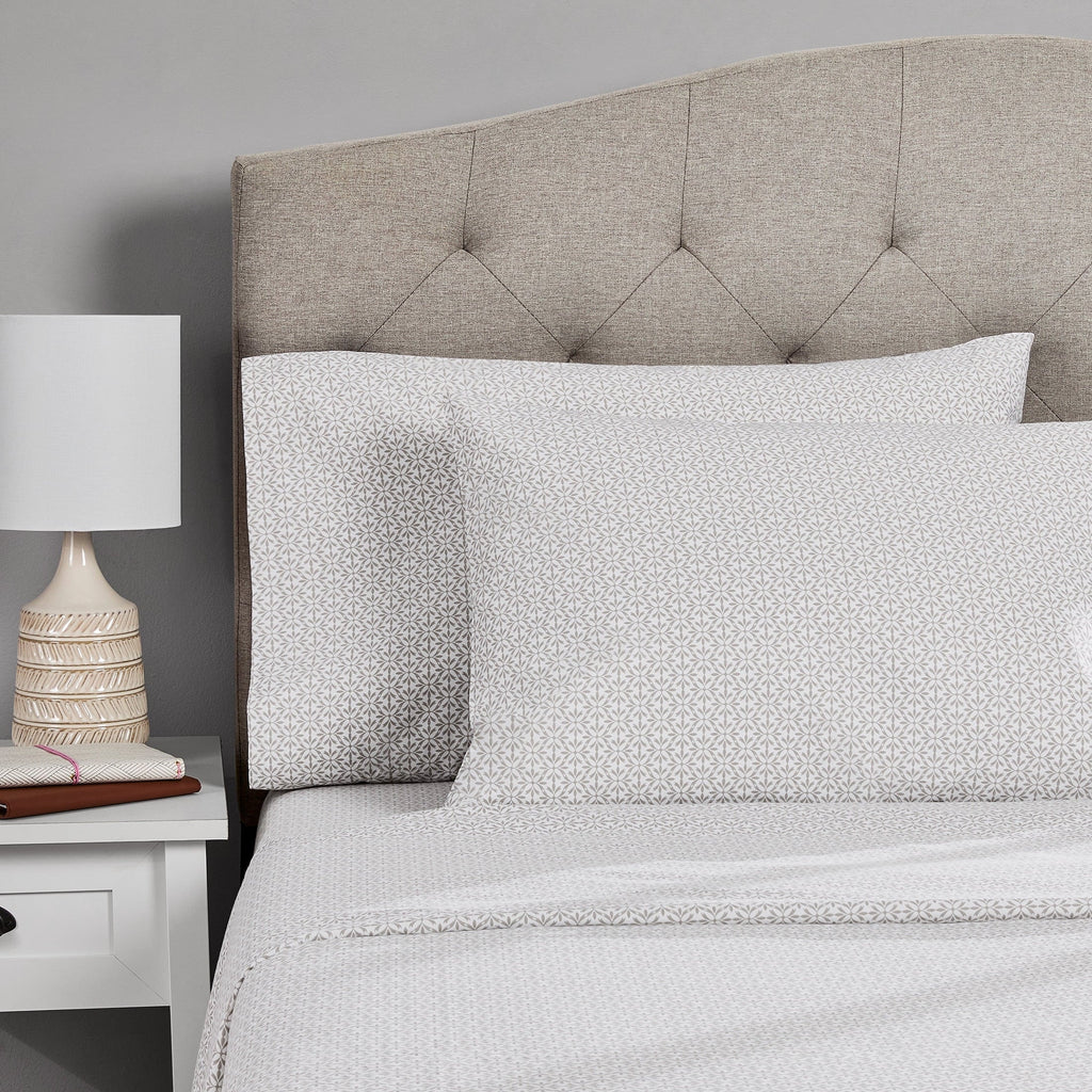 Premium Egyptian Cotton 3-Piece 300 Thread Count Grey Flake Cotton Blend Bed Sheet Set, Twin XL - Luxury Bed Sheet Set with Deep Pockets Detail