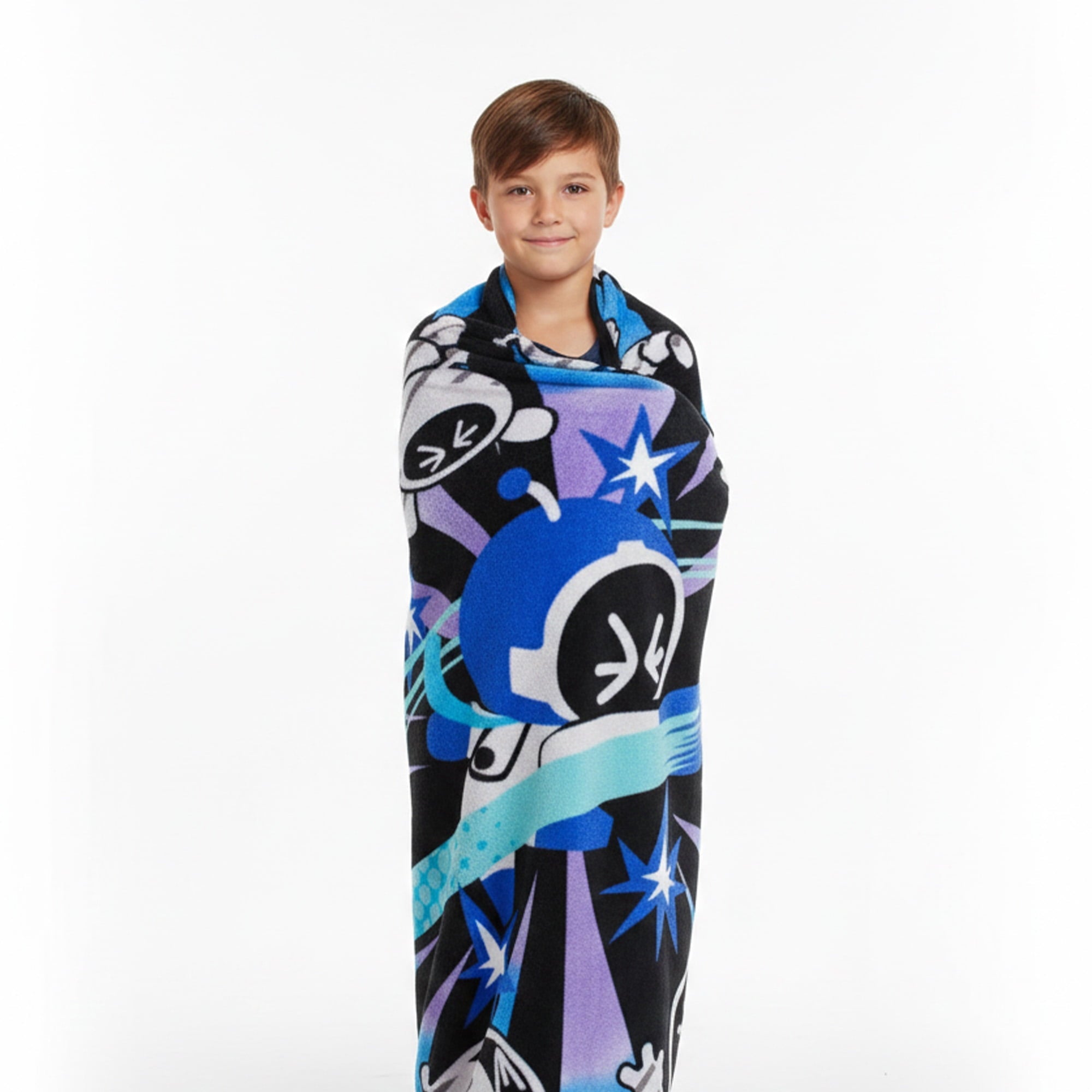Reversible Sherpa Silk Touch Throw Blanket for Kids, 46x60 inches - Lightweight Plush Warm Blanket for All Seasons Detail