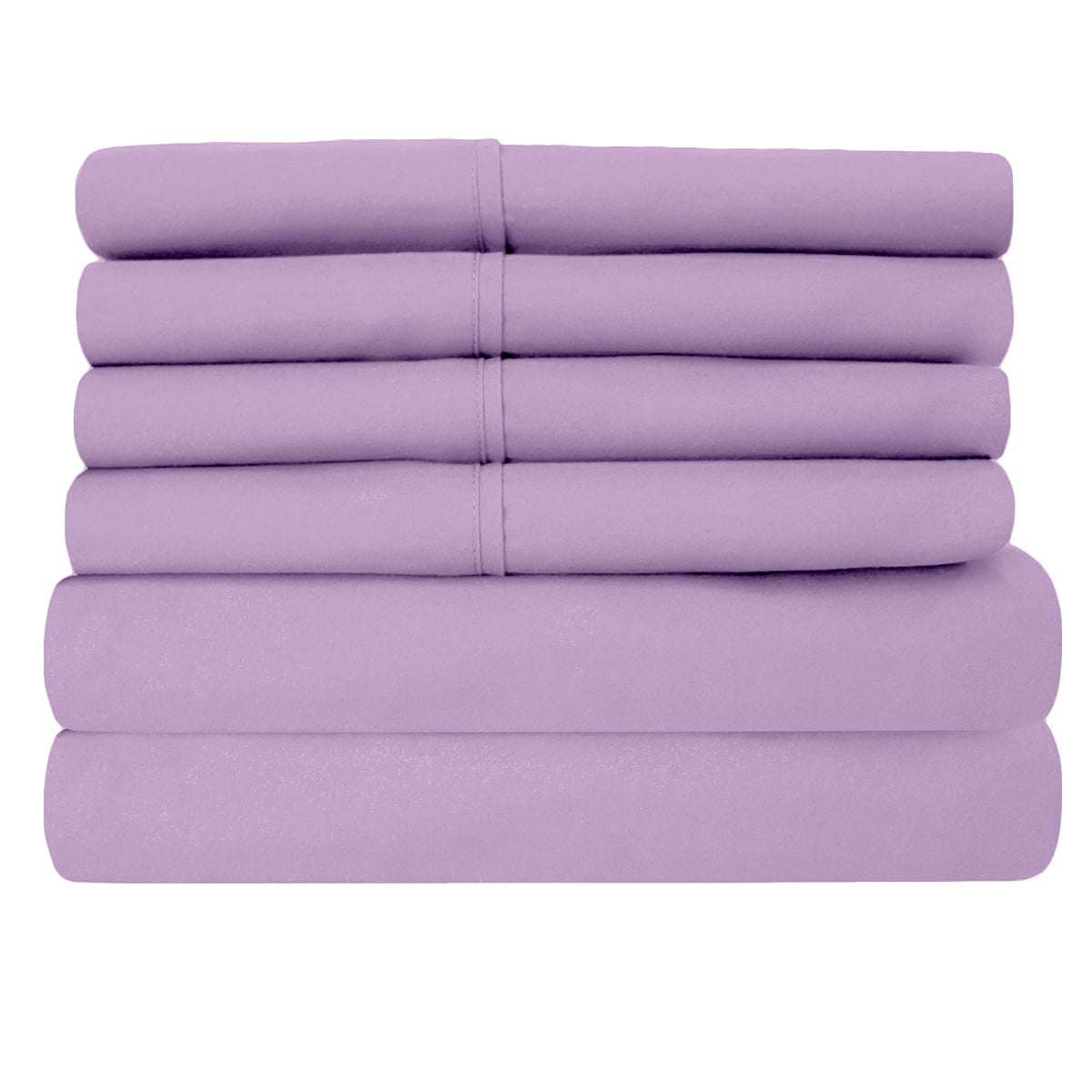 Breathable Luxury Super-Soft 1600 Series Double-Brushed 3 Pcs Bed Sheets Set (Twin, Lilac) - Cooling Hotel Quality Bedding Sheets and Pillowcases Detail