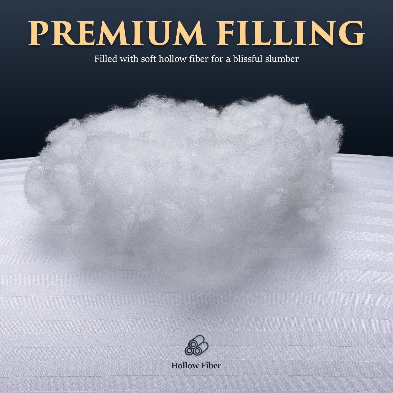 Orthopedic Support Bed Pillows 2-Pack Queen Size Luxury Hotel Pillow for Side and Back Sleeper Pillows for Bed with Cooling Cover - Ergonomic Memory Foam Pillow for Neck Pain Support Detail