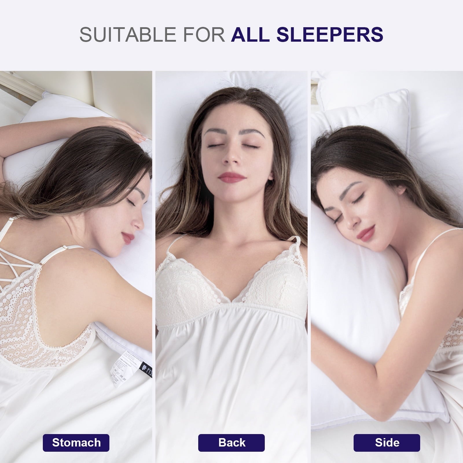 Fluffy Shredded Bed Pillows 2 Pack Down Alternative Pillows for Bed Queen Size Set of 2 Soft Hotel Collection Gusseted Cooling Pillow... - Ergonomic Memory Foam Pillow for Neck Pain Support Detail