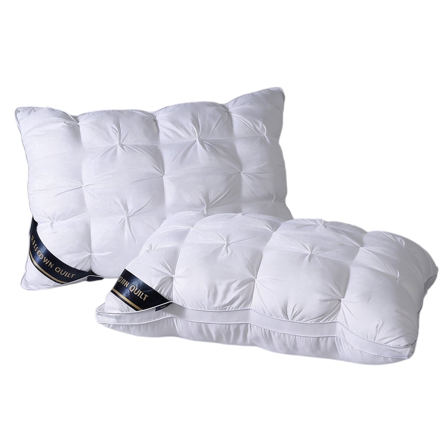 Ergonomic Memory Foam 2-Pack White Twisted Bed Pillows (20" x 16.5") - Soft Plush Down Alternative, Breathable and Hypoallergenic, Standard... - Orthopedic Shredded Foam Bed Pillow Set - Default Title