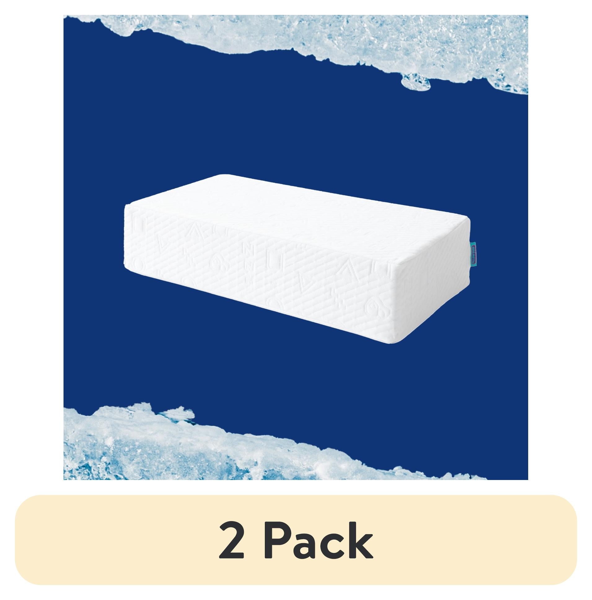 Ergonomic Memory Foam (2 pack) Ice Cube Cooling Memory Foam Bed Pillow (1 Count) - Hotel Quality Plush Sleeping Pillows - Default Title