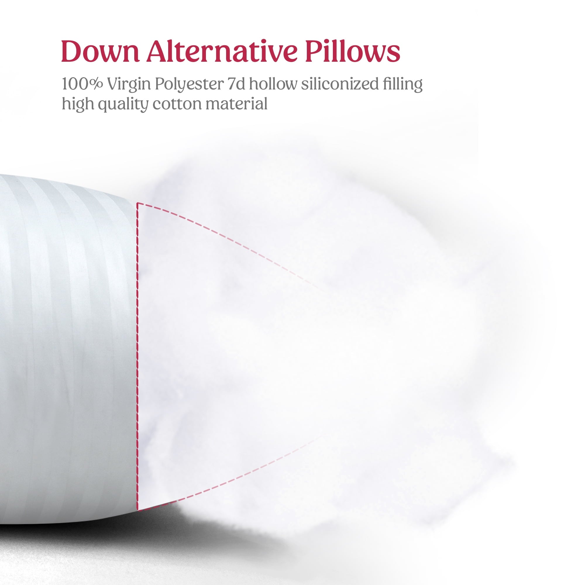 Ergonomic Memory Foam King Bed Pillows Set of 2- Comfortable Breathable Bed Pillows for Sleeping (White, 20x36) - Ergonomic Memory Foam Pillow for Neck Pain Support Detail
