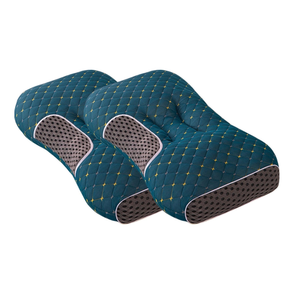 Ergonomic Memory Foam 2-Pack Orthopedic Cervical Pillows For Deep Sleep Support - Non-Collapsing Memory Foam Pillow With Neck Pain Relief, ... - Orthopedic Shredded Foam Bed Pillow Set Detail