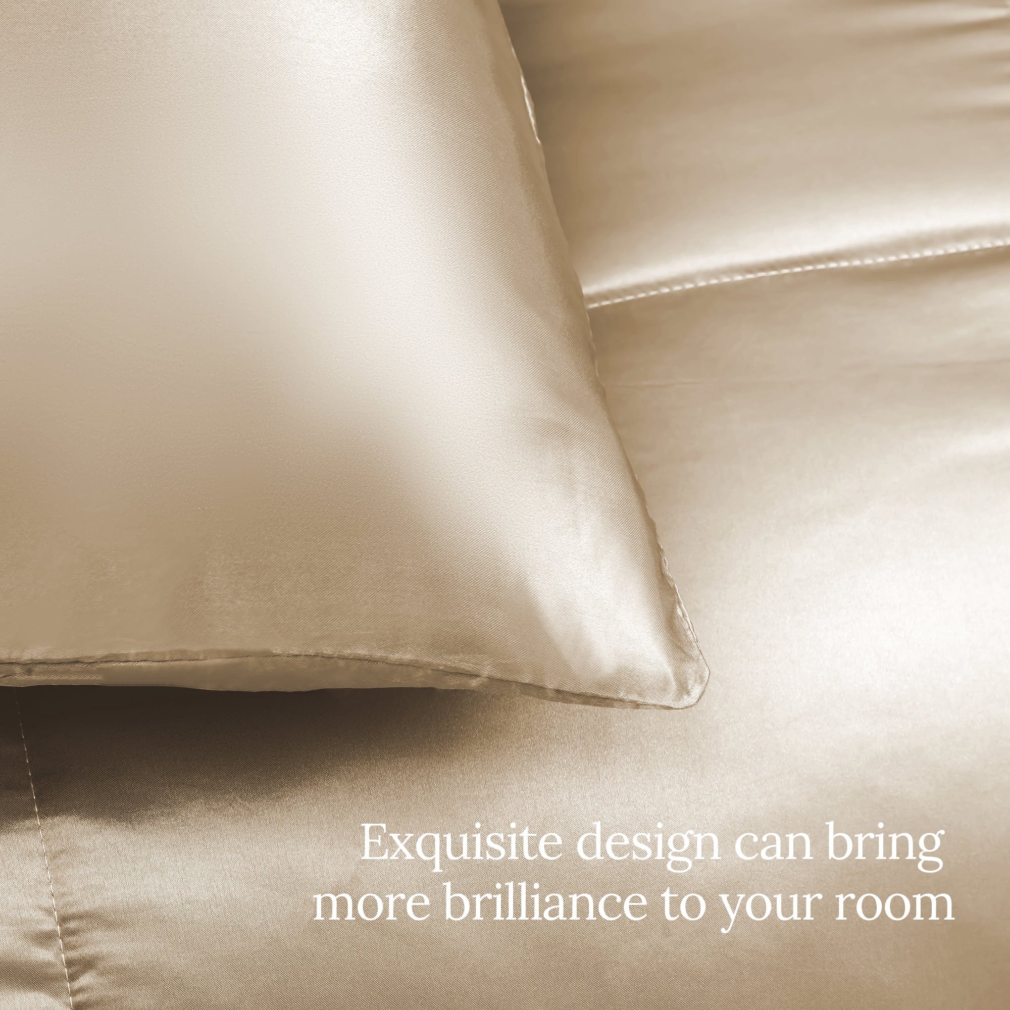 All-Season 3-Piece Reversible Silky Soft King Size Comforter Bedding Set, Luxurious Satin Comforters with 2 Satin Pillowcases, L... - Cloud-Like Soft Lightweight Bed Comforter Detail