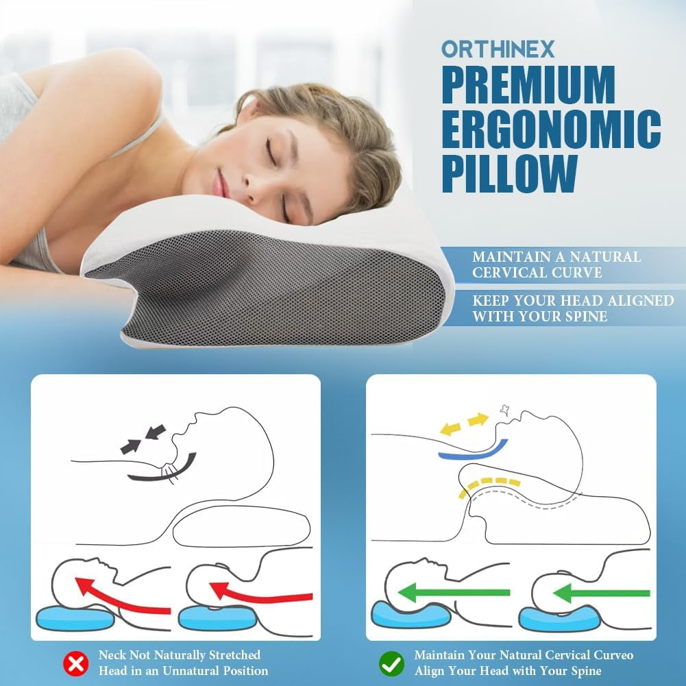 Decorative Plump Airway Pro Sleep Apnea Pillow, Airway Pro Cervical Pillow - All-Night Neck Support, Ergonomic Pillows for All Sleepin... - Decorative Throw Pillow Cushion for Sofa & Bed Detail