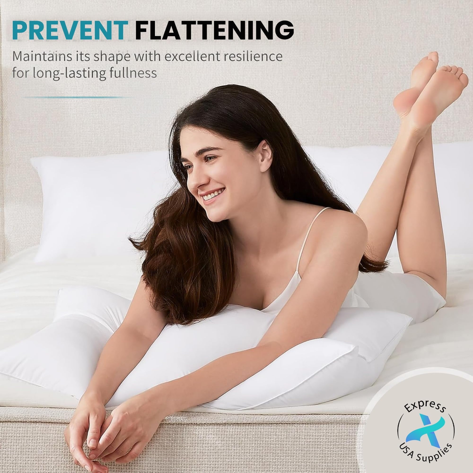 Ergonomic Memory Foam 2-Pack Standard Bed Pillows – Soft, Breathable & Hypoallergenic for Better Sleep - Ergonomic Memory Foam Pillow for Neck Pain Support Detail
