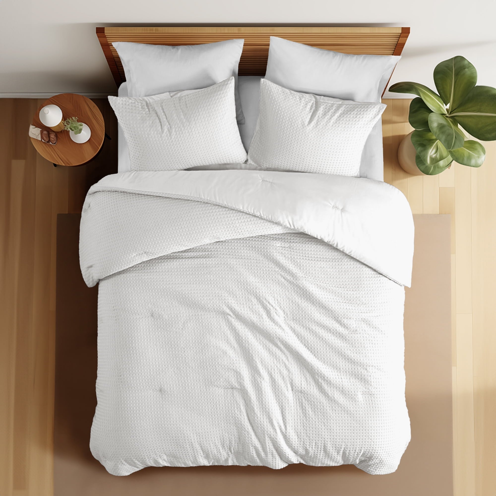 Luxurious Quilted Comforter Sets Twin/Twin-XL, 2 Piece Soft Bedding Sets, Off-White Comforter Bed Set with Pillow Shams - Hypoallergenic Ultra-Fluffy Quilt for Winter Detail