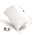 Fluffy Shredded Cooling Bed Pillows for Sleeping, King Size Pillow Set of 2, 3D Shredded Memory Foam with Zippered Cooling Covers - Ergonomic Memory Foam Pillow for Neck Pain Support - Default Title