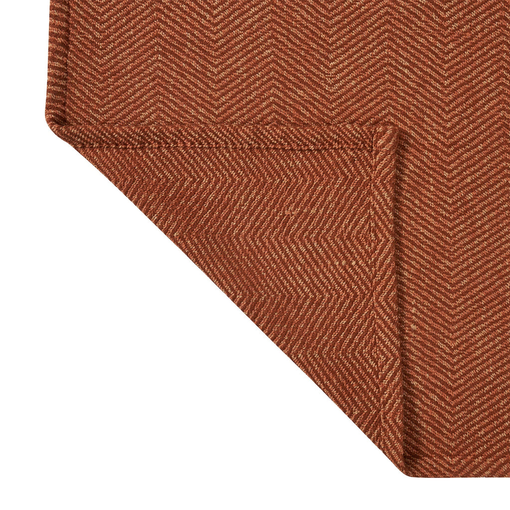 Cozy Fleece Beautiful Rust Woven Herringbone Throw , 50" x 60" - Super Soft Reversible Sherpa Flannel Blanket Detail