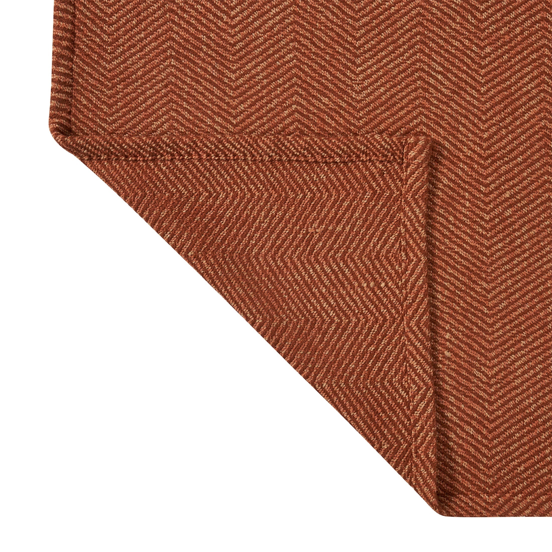 Cozy Fleece Beautiful Rust Woven Herringbone Throw , 50" x 60" - Super Soft Reversible Sherpa Flannel Blanket Detail