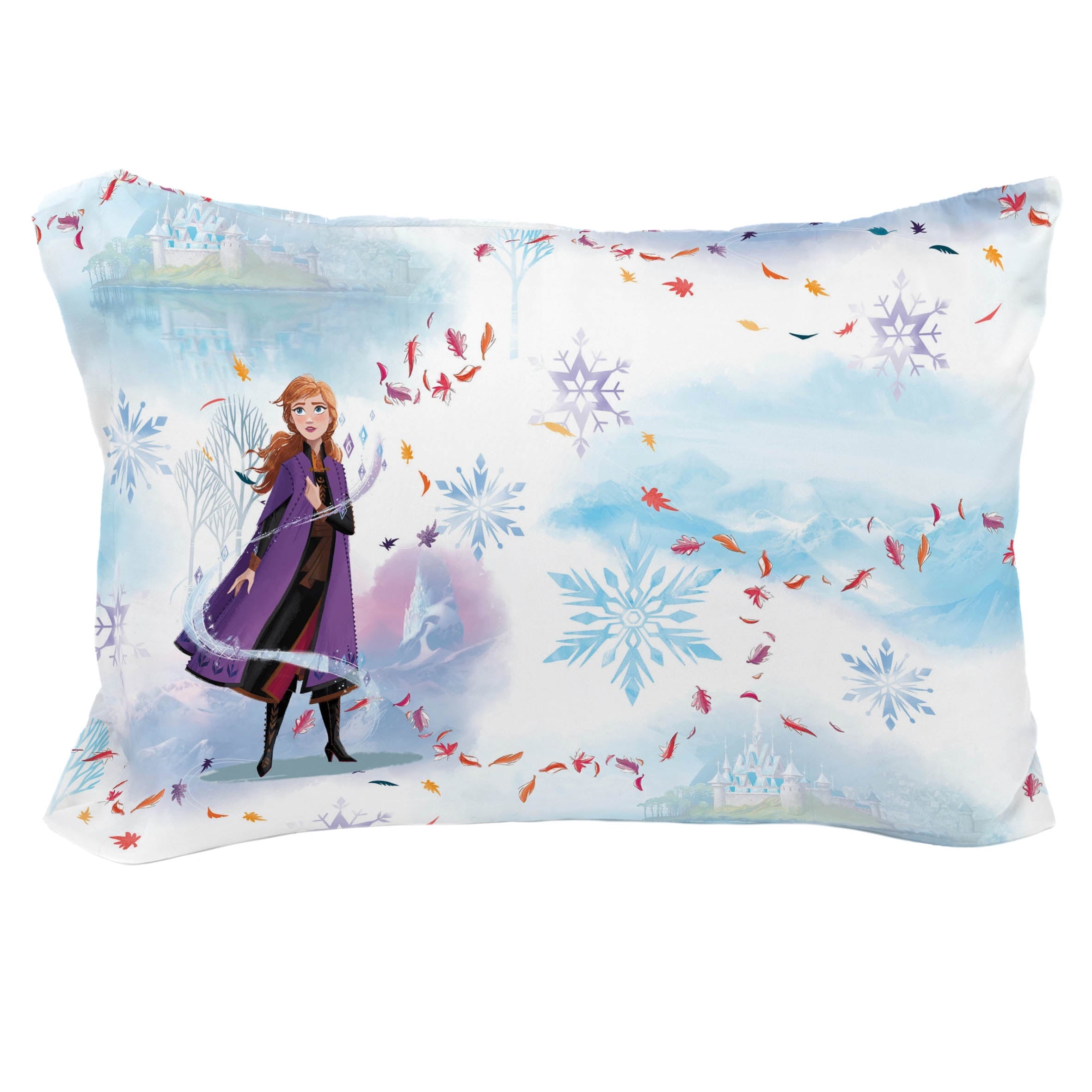 Luxurious Quilted Frozen Winter Frost Adventures 2-Piece Twin/Full Reversible Comforter Set, Polyester Microfiber, Blue & Purple - Cloud-Like Soft Lightweight Bed Comforter Detail