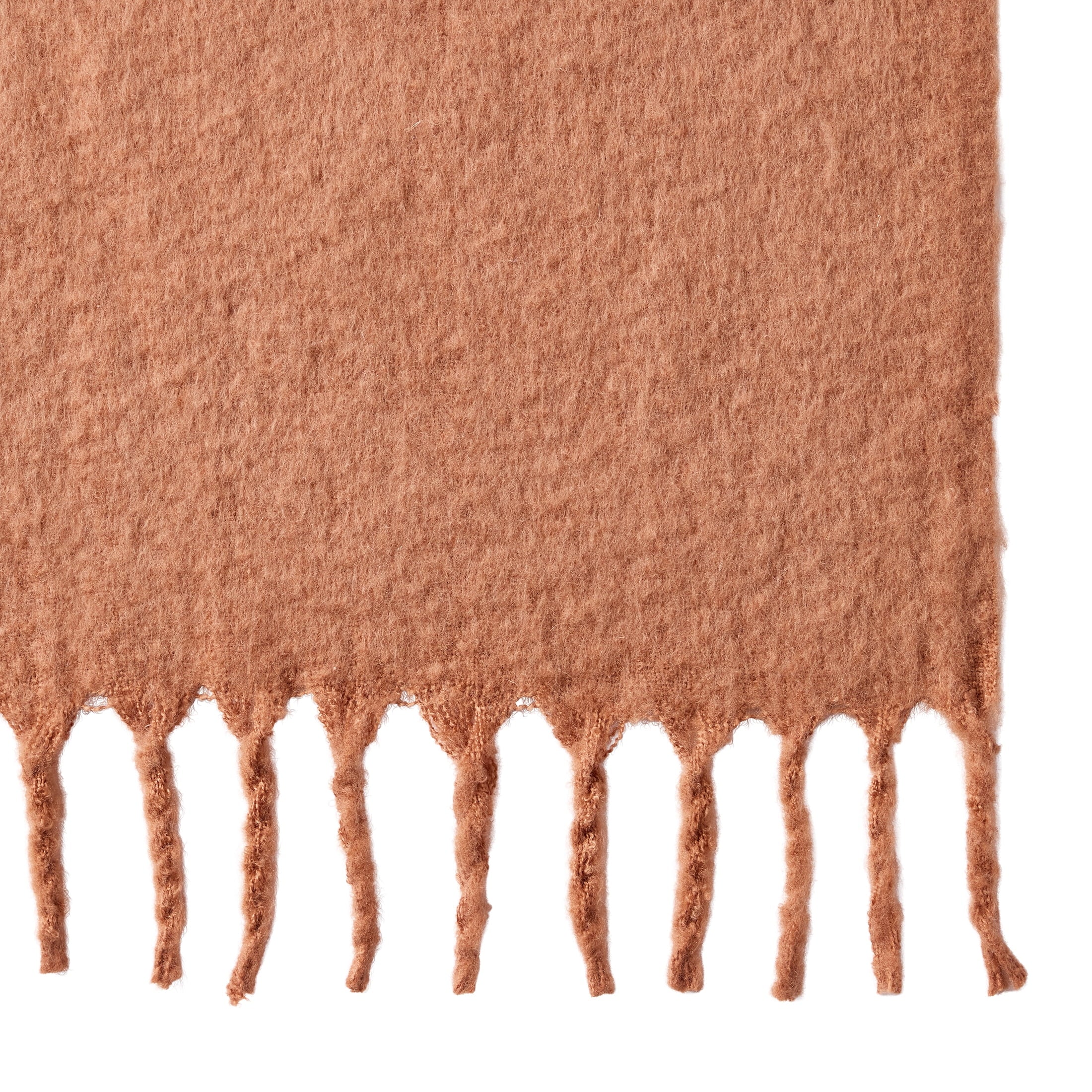 Reversible Sherpa Faux Mohair Cozy Couch Throw Blanket Terracotta Clay, 50x72" - Super Soft Reversible Sherpa Flannel Blanket Detail