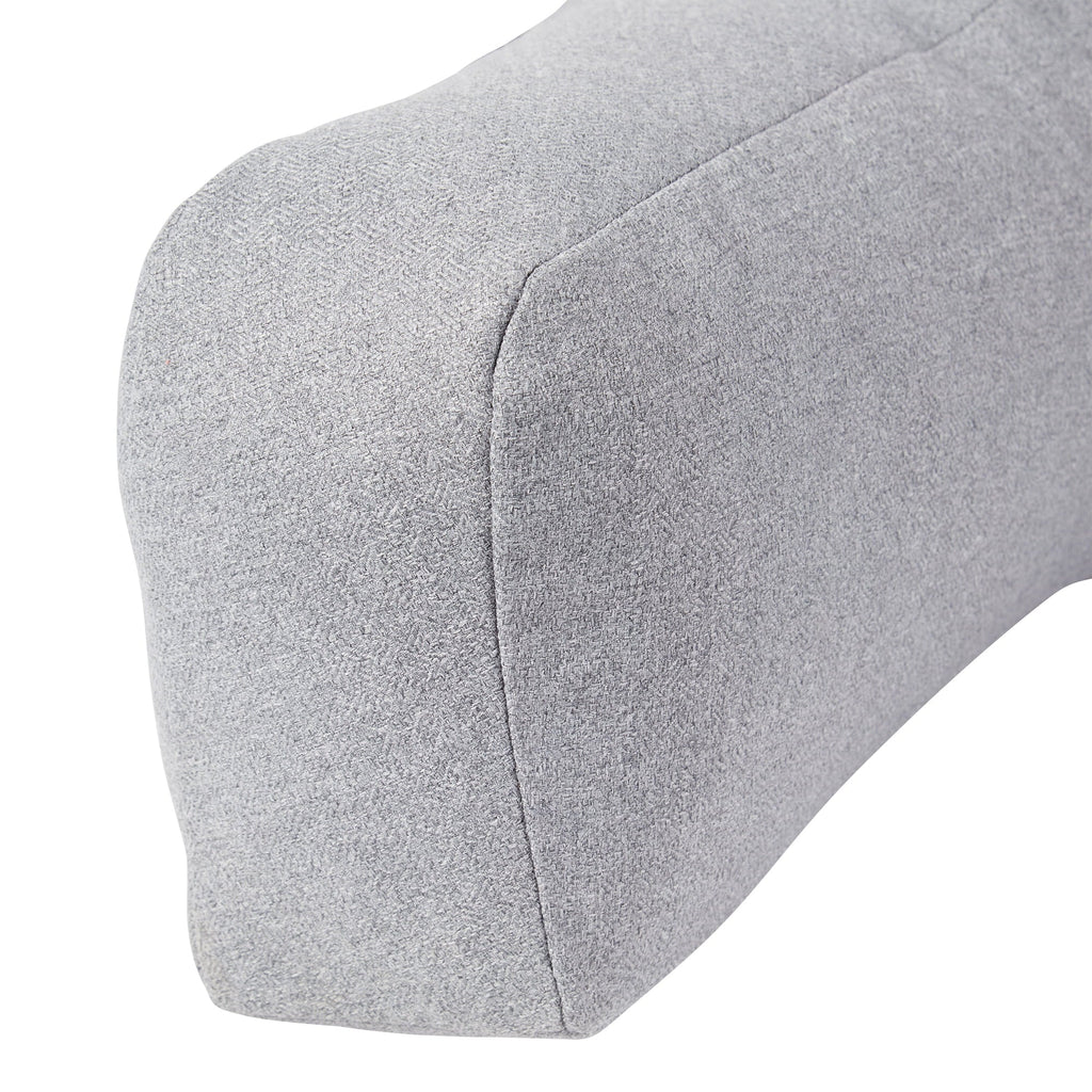 Fluffy Shredded Jumbo Cement Gray Polyester Bed Rest Pillow - Ergonomic Memory Foam Pillow for Neck Pain Support Detail