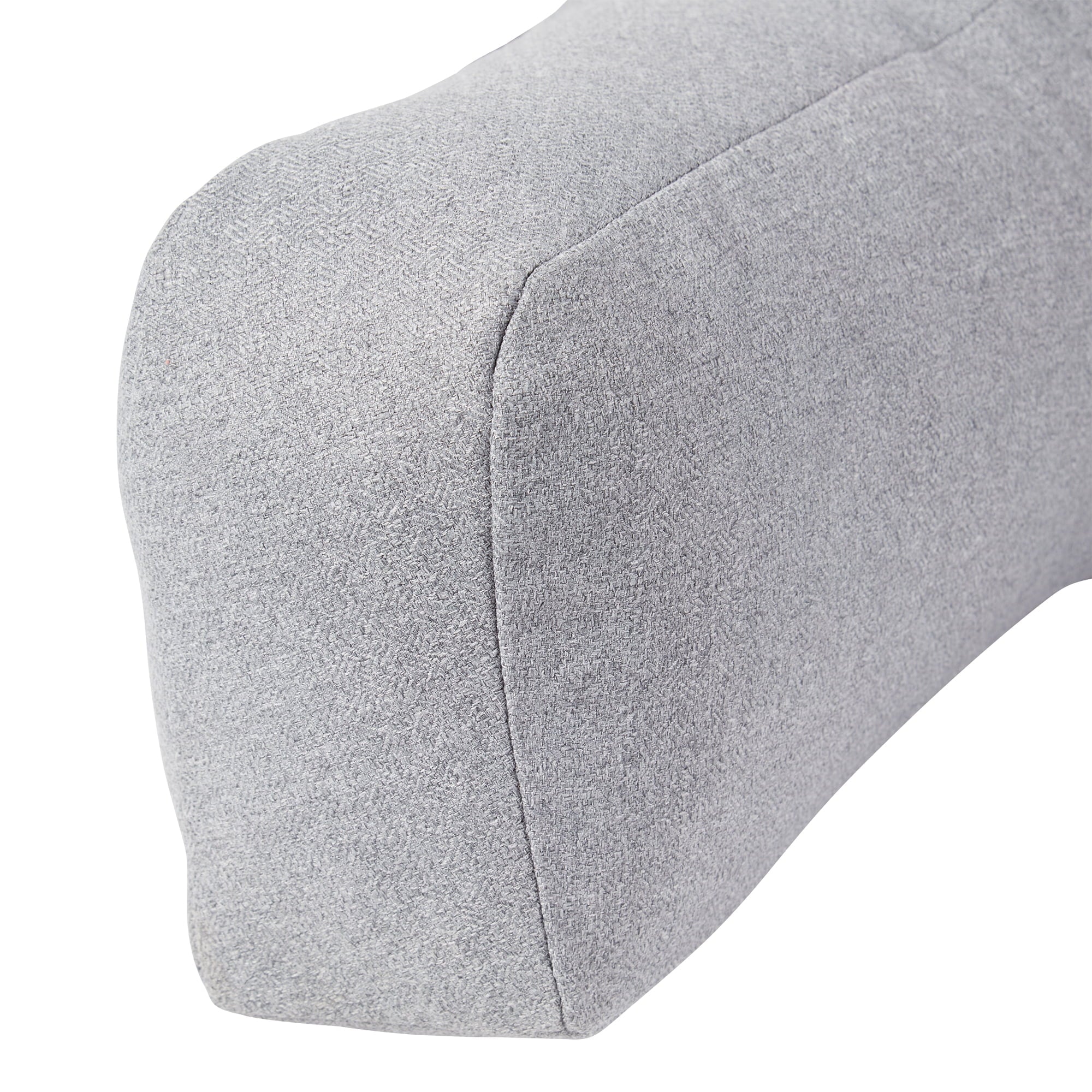 Fluffy Shredded Jumbo Cement Gray Polyester Bed Rest Pillow - Ergonomic Memory Foam Pillow for Neck Pain Support Detail