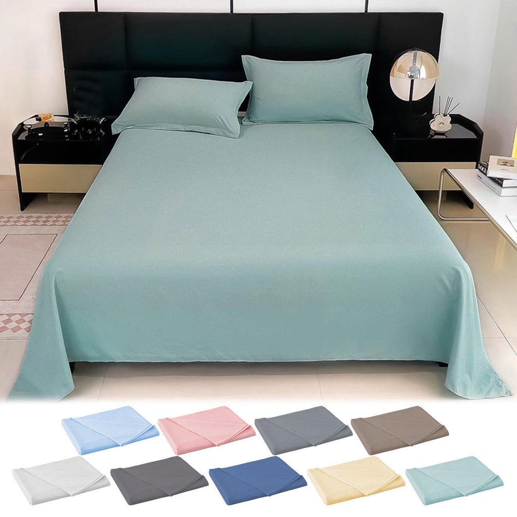 Ultra-Soft Under $5 Clearance! InsCrazy Bed Sheet, 100% Cotton Household Solid Color, Soft and breathable Bed Sheet Piece 66 x 96" - Breathable Egyptian Cotton Flat & Fitted Sheets Detail