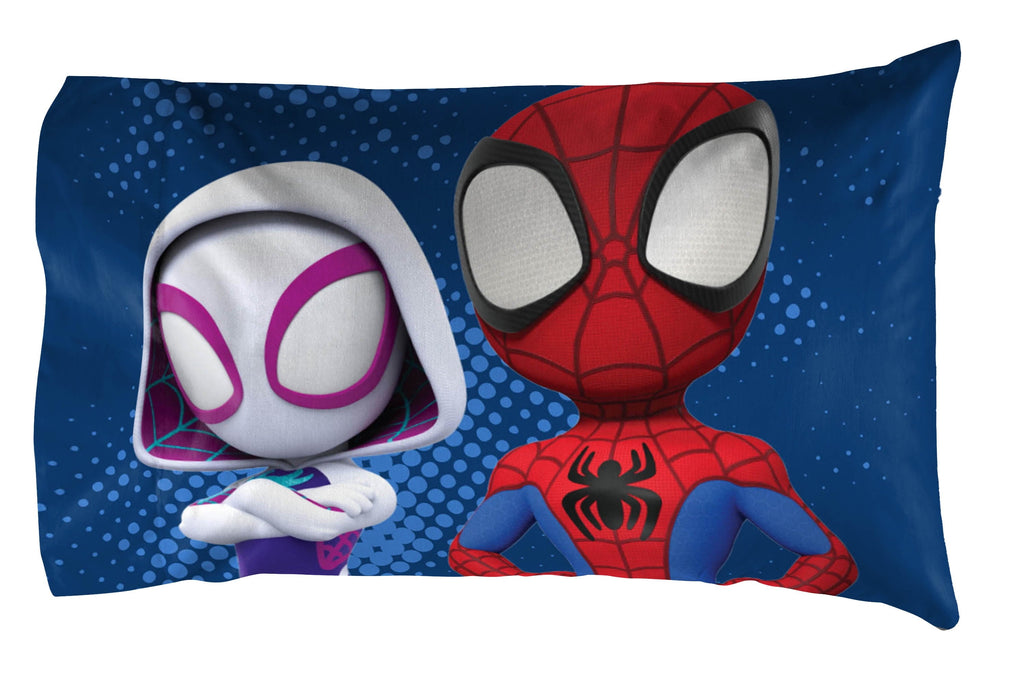 Fluffy Down Alternative Spidey Amazing Friends Kids 2-Piece Twin/Full Reversible Comforter Set, Microfiber, Red - Cloud-Like Soft Lightweight Bed Comforter Detail