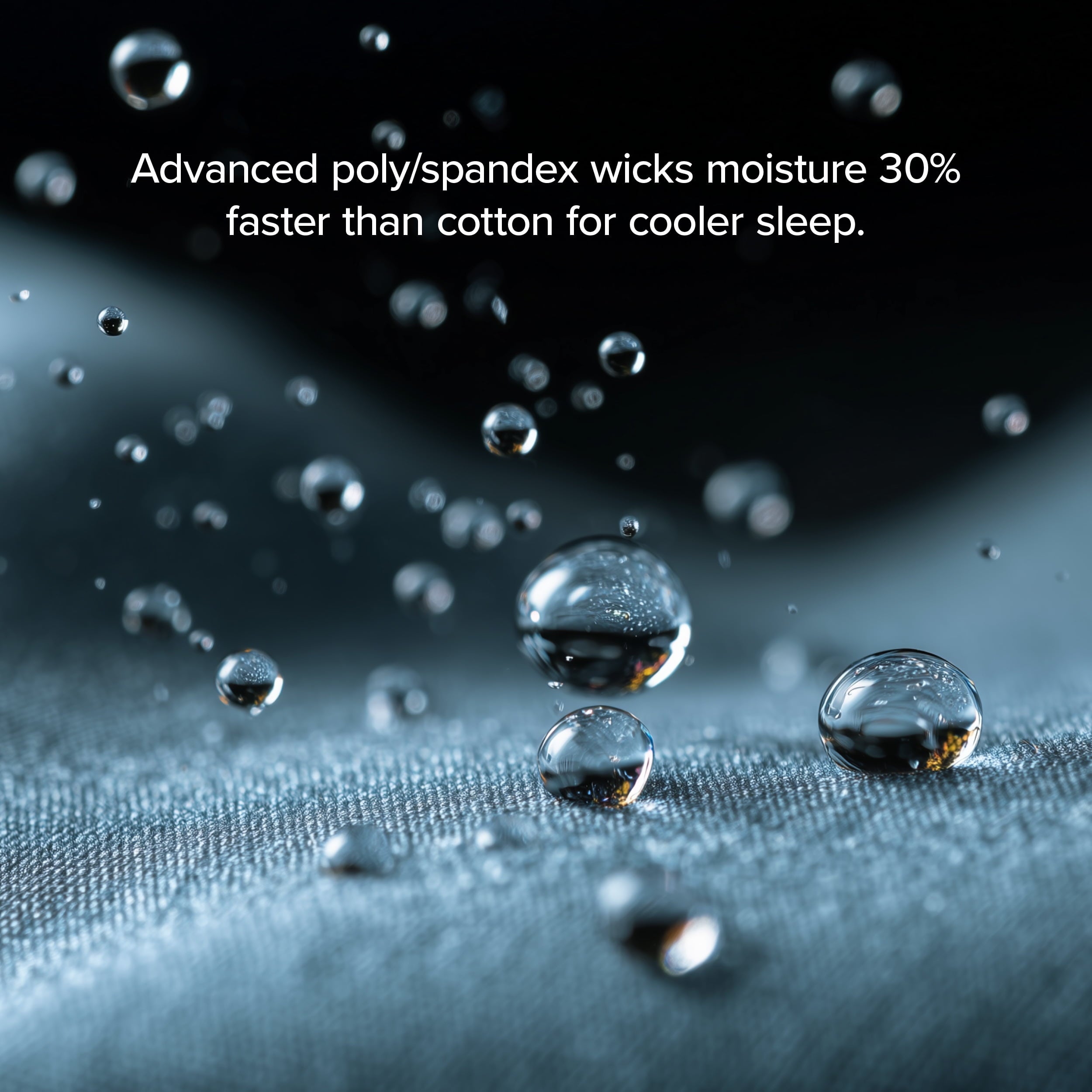 Wrinkle-Resistant Cooling Performance Jersey Knit Stretch Sheet Set, Moisture-Wicking & Breathable, 4-Way Stretch Bed Sheets, Envelope ... - Cooling Hotel Quality Bedding Sheets and Pillowcases Detail