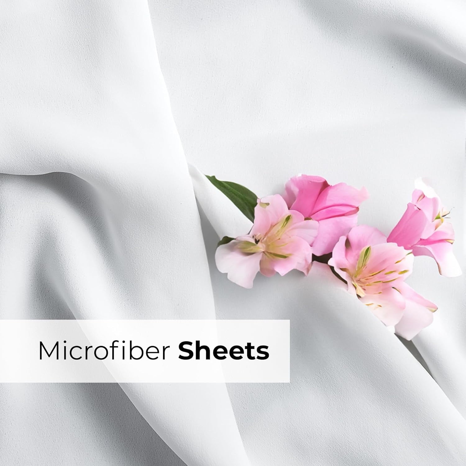 Wrinkle-Resistant 6-Piece Extra Deep Pocket Sheet Set With Extra Matching Pillowcases - King Size Bed Sheets Fits 18"-24" Ma... - Premium Ultra-Soft Pillowcase Pair for Sleeping Detail
