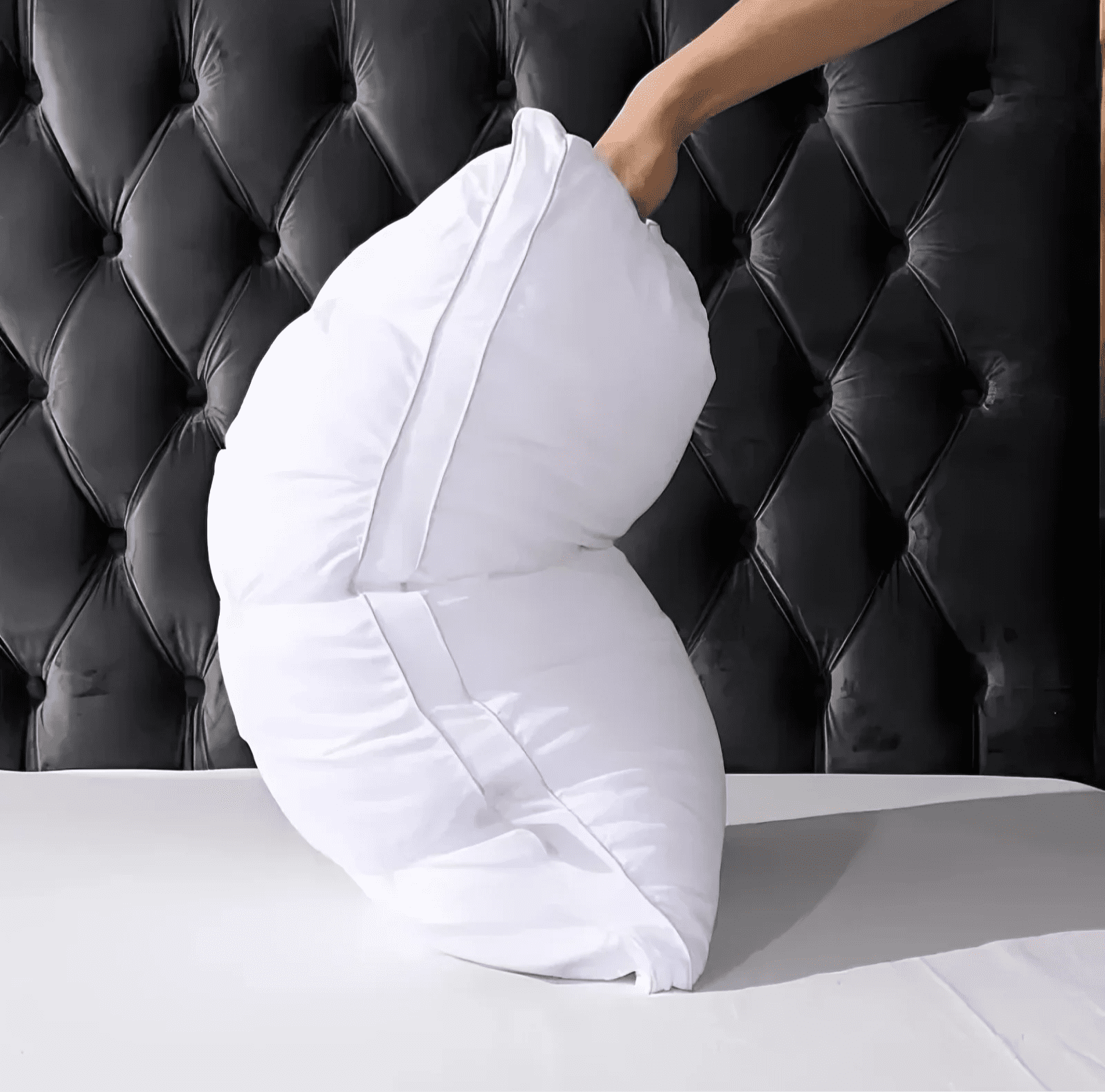 Fluffy Shredded Queen Size Bed Pillows Set of 2, Hotel Quality, Down Alternative Gusseted Bed Pillows for Side, Back, or Stomach Slee... - Orthopedic Shredded Foam Bed Pillow Set Detail
