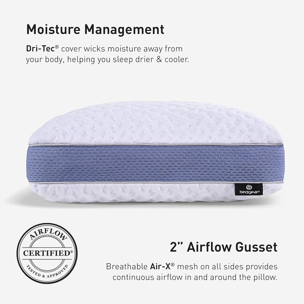 Hotel Collection Performance Pillow – 2.0 - Moisture Wicking Bed Pillow for All Sleep Positions - Medium Firmness Bed Pillow -... - Ergonomic Memory Foam Pillow for Neck Pain Support Detail